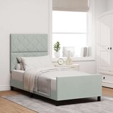 vidaXL Krevetna Okvir Svjetlosiva 90x200 cm Baršun | shoptok.hr