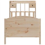 vidaXL Krevet s regalom za knjige bez madraca 75x190 cm borovina | shoptok.hr