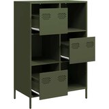 vidaXL Visoka komoda maslinastozeleni 68x39x103,5 cm od čelika | shoptok.hr