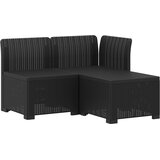  Dvosjedni vrtni sofa s jastucima u ratan izgledu PP Antracit | shoptok.hr