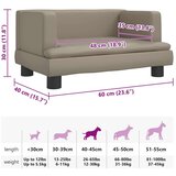 vidaXL Krevet za pse boja cappuccina 60 x 40 x 30 cm od umjetne kože | shoptok.hr