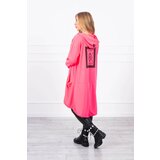 Kesi Oversize pink neon cape with hood | Shoptok.si