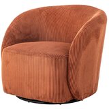 Bloomingville Oranžen fotelj z naslonom iz rebrastega žameta Pradi – | Shoptok.si