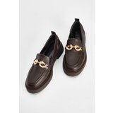 Marjin Women's Buckled Loafers Casual Shoes Tevas Brown. Cene