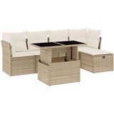 vidaXL 6-dijelni set vrtnih sofa s jastucima bež od poliratana | shoptok.hr