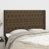  Uzglavlje s ušima tamnosmeđe 163x16x118/128 cm od tkanine | shoptok.hr