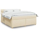  Krevet s oprugama i madracem krem 180x200 cm od tkanine | shoptok.hr