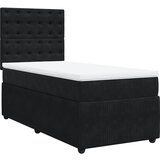 Maison Chic Box spring postelja - Vzmetna postelja z vzmetnico črn 90x190 cm žamet SL4267, (21888844) | Shoptok.si