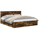  Krevetna konstrukcija s ladicama Dimljeni hrast 180 x 200 cm | shoptok.hr