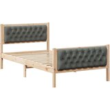  konstrukcija postelje z vzglavjem temno siva 100 x 200 cm, (5000084061) | Shoptok.si