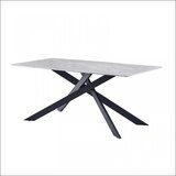 Olimp Sport Trpezarijski sto Marigold 1 Siva keramicka ploca/Crne noge | ePonuda.com