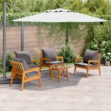 Bistro set s jastukom 5 pcs Smeđa Čvrsto drvo akacije | shoptok.hr