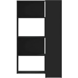 vidaXL Kutni regal za knjige s 4 razine crni 85 x 85 x 140 cm drveni | shoptok.hr
