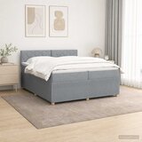  Boxspring krevet s madracem Svjetlosiva 200 x 200 cm Tkanina | shoptok.hr