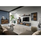 MID.YOU Dnevni Regal Jam, Videz Starega Lesa, 4-Delni | Shoptok.si