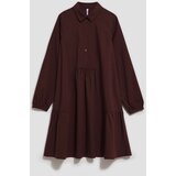 Marisse Brown Shirt Dress | shoptok.hr