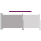  Uvlačiva bočna tenda za terasu 100 x 300 cm siva | shoptok.hr