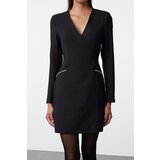 Trendyol Black Fitted/Fits the Body Stone Stripe Detailed Mini Woven Dress | ePonuda.com