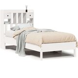  Krevet s regalom za knjige bez madraca bijeli 75x190cm borovina | shoptok.hr