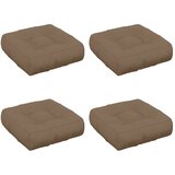  Jastučići za sjedalo od 4 dijela VIANEN 4 kom. 100% poliester - Sivosmeđa 40 x 40 x 12 cm 4 | shoptok.hr