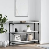 vidaXL Konzolna mizica s policami siva sonoma 100x30x80 cm Cene