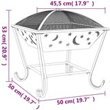 vidaXL Posuda za vatru sa žaračem 50 cm XXL čelična Cijene