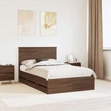  Okvir za krevet Smeđi hrast 120 x 200 cm Inženjersko Drvo | shoptok.hr