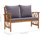  Klop z blazinami 119 cm trden akacijev les | Shoptok.si