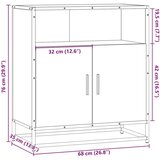 vidaXL Komoda boja hrasta sonome 68x35x76 cm konstruirano drvo | shoptok.hr
