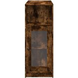 vidaXL Barska miza s policami dimljen hrast 101x40x103,5 cm inž. les | Shoptok.si