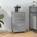  Ladičar s kotačićima siva boja hrasta od konstruiranog drva | shoptok.hr