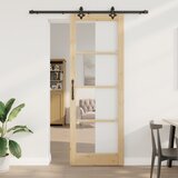 vidaXL Drsna vrata s kompletom opreme 'ORKDAL'iz trdnega lesa in stekla, Notranja vrata s steklom 'ORKDAL'83x232x4 cm iz trdnega borovega lesa Cene
