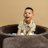 MeowBaby Bazen s kaki korduroj lopticama 90x90x30 cm Montessori - | shoptok.hr