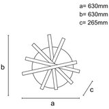  LED prigušiva nadgradni plafonski luster LED/75W/230V 3000-6500K + daljinski upravljač | Eponuda.com