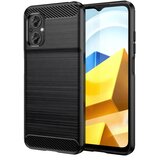  Techsuit - Carbon Silicone maska za Xiaomi Poco M5 - crna | shoptok.hr