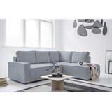 MID.YOU KOTNA SEDEŽNA GARNITURA, rebrasti žamet svetlo siva | Shoptok.si