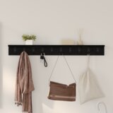 vidaXL Vješalica za kapute na zidu Crni hrast 100 x 10.5 x 10.5 cm | shoptok.hr