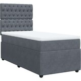 vidaXL Box spring krevet s madracem tamnosivi 90x190 cm baršunasti | shoptok.hr
