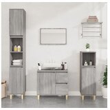  Komplet kopalniških omaric 3-delni siva sonoma inženirski les | Shoptok.si