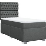  Krevet s oprugama i madracem tamnosivi 90x200 cm od tkanine | shoptok.hr