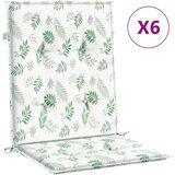  Jastuci za stolicu 6 kom s uzorkom lišća od tkanine | shoptok.hr