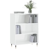  Regal za knjige sjajni bijeli 69,5x32,5x90 cm konstruirano drvo | shoptok.hr