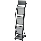 vidaXL Stalak za Časopise 40x32x131 cm Crni A4 Cijene