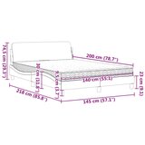  Krevet s madracem tamnosivi 140x200 cm baršunasti | shoptok.hr