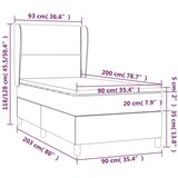  Box spring postelja z vzmetnico modra 90x200 cm blago, (20896286) | Shoptok.si