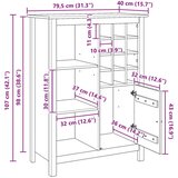  Omara za vino HILL Medeno rjava 79.5 x 40 x 107.5 cm, (5000246671) | Shoptok.si