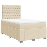 vidaXL Krevet box spring s madracem krem 120 x 190 cm od tkanine | shoptok.hr