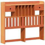  Knjižna postelja brez vzmetnice vošč. rjava 135x190 cm borovina, (21653704) | Shoptok.si
