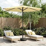  Vrtni Parasol s Podnožjem Pravokutni 2,7 x 2,7 m Poliester Žuta 270 x 270 cm Cene