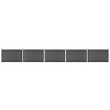 vidaXL Komplet ograjnih panelov WPC 872x105 cm črn | Shoptok.si